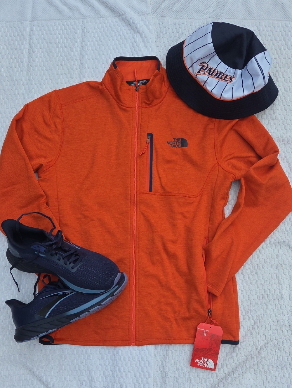 The North Face Skyline Full-Zip Jacket Zion Orange Heather/Navy NF0A47F5